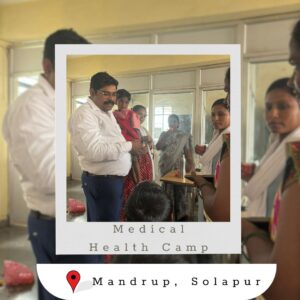 Free Medical Health Camp at Community level in Mandrup, Solapur.